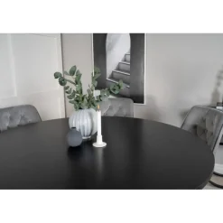 Copenhagen Rundt Spisebordssæt - Sort og Lysegrå