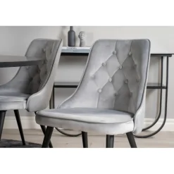 Copenhagen Rundt Spisebordssæt - Sort og Lysegrå