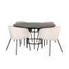 Copenhagen Rundt Spisebordssæt - Beige og Sort