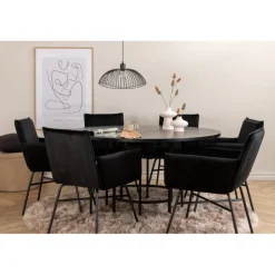 Copenhagen Rundt Spisebordssæt - Sort
