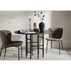 Copenhagen Rundt spisebord - Sort og Mocca