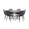 Copenhagen Rundt Spisebordssæt - Sort og Lysegrå
