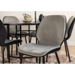 Copenhagen Rundt Spisebordssæt - Sort og Lysegrå