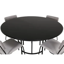 Copenhagen Rundt Spisebordssæt - Sort og Lysegrå