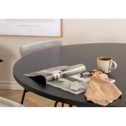 Copenhagen Rundt Spisebordssæt - Sort og Lysegrå