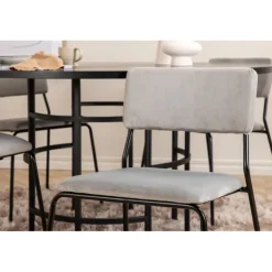 Copenhagen Rundt Spisebordssæt - Sort og Lysegrå