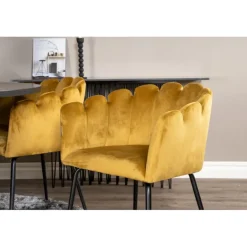 Copenhagen Rundt Spisebordssæt - Sort og Messing