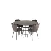 Copenhagen Rundt Spisebordssæt - Sort og Grå