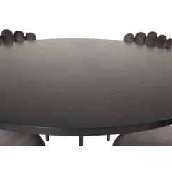 Copenhagen Rundt Spisebordssæt - Sort og Grå