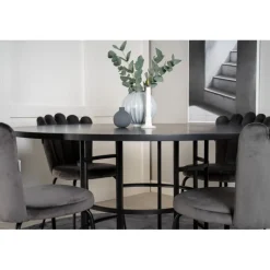 Copenhagen Rundt Spisebordssæt - Sort og Grå