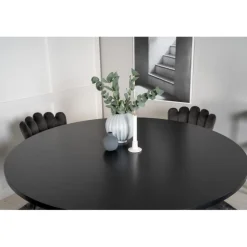 Copenhagen Rundt Spisebordssæt - Sort og Grå