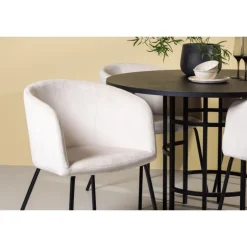 Copenhagen Rundt Spisestuesæt - Beige og Sort