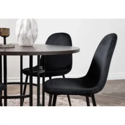 Copenhagen Rundt Spisestuesæt - Sort og Mocca