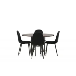 Copenhagen Rundt Spisestuesæt - Sort og Mocca