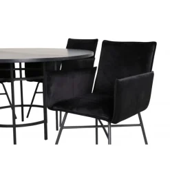 Copenhagen Rundt Spisestuesæt - Sort