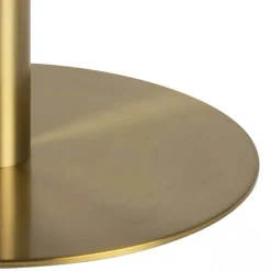 Corby marmor Sofabord hvid Ø90 stel børstet messing