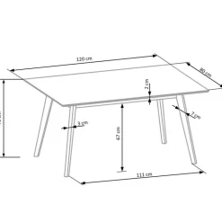 CORDOBA bord + 4 stole
