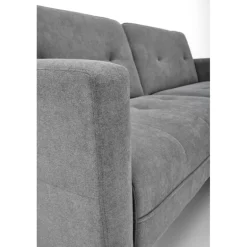 CORNELIUS sammenklappelig sofa med ottoman, - Grå