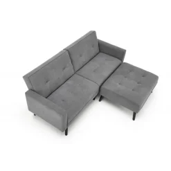 CORNELIUS sammenklappelig sofa med ottoman, - Grå
