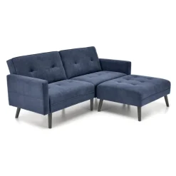 CORNELIUS Sovesofa med skammel - blå