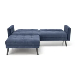 CORNELIUS Sovesofa med skammel - blå