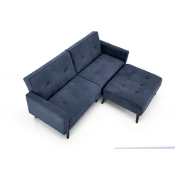 CORNELIUS Sovesofa med skammel - blå