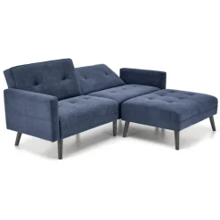 CORNELIUS Sovesofa med skammel - blå