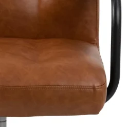 Cosmo skrivebordsstol brun læderlook