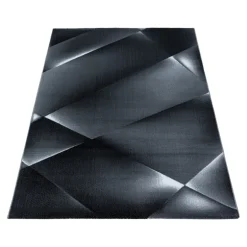 Costa Kortluvet tæppe Abstrakt - Sort