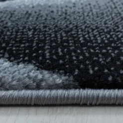 Costa Kortluvet tæppe Abstrakt - Sort