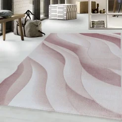 Costa Kortluvet tæppe Bølge - Pink