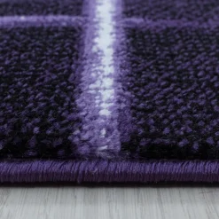 Costa Kortluvet tæppe Stribet - Lilla