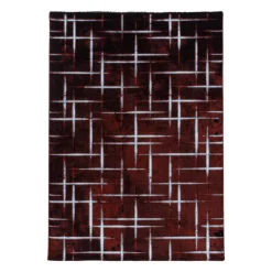 Costa Kortluvet tæppe Stribet - Rød