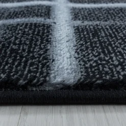 Costa Kortluvet Tæppeløber Stribet - Sort