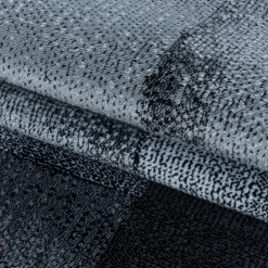 Costa Kortluvet Tæppeløber Abstrakt Bølge - Sort