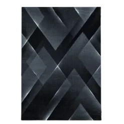 Costa Kortluvet Tæppeløber Abstrakt - Sort