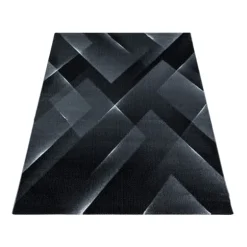Costa Kortluvet Tæppeløber Abstrakt - Sort