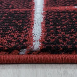 Costa Kortluvet Tæppeløber Stribet - Rød