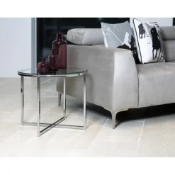 Cross hjørnebord klar glas