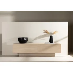 Cuenca Tv-bord 160 x 47 cm - Hvidpudset