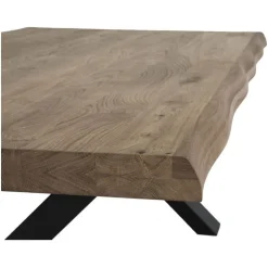 Curve Sofabord m. bølget kant - Smoked olieret Eg, 120x70