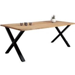 CURVE Spisebord Olieret eg 200x95cm med bølget kant