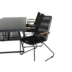 Dallas Loungesæt - Havemøbelsæt - Sort,Natur