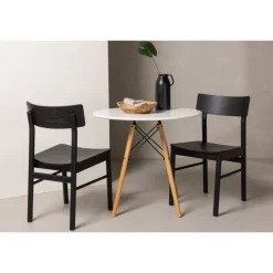 Danburi Rundt Spisebordssæt - Sort og Hvid