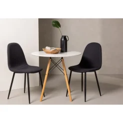 Danburi Rundt Spisebordssæt - Sort og Hvid