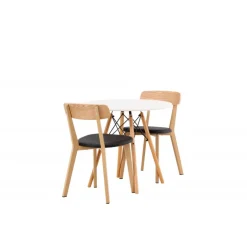 Danburi Rundt Spisebordssæt - Natur og Hvid