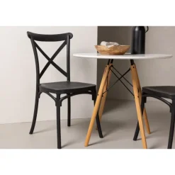 Danburi Rundt Spisebordssæt - Sort og Hvid