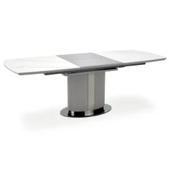 DANCAN Spisebord med udtræk, 160 kan udvides til 220 cm - Hvid og Grå