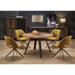 DANILO bord Valnød/Sort