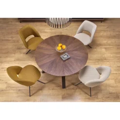 DANILO bord Valnød/Sort